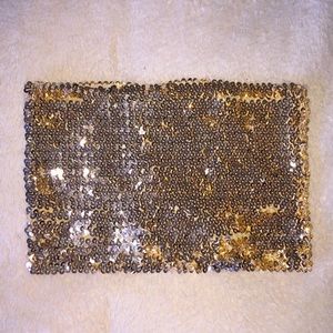 Gold sequin crop top